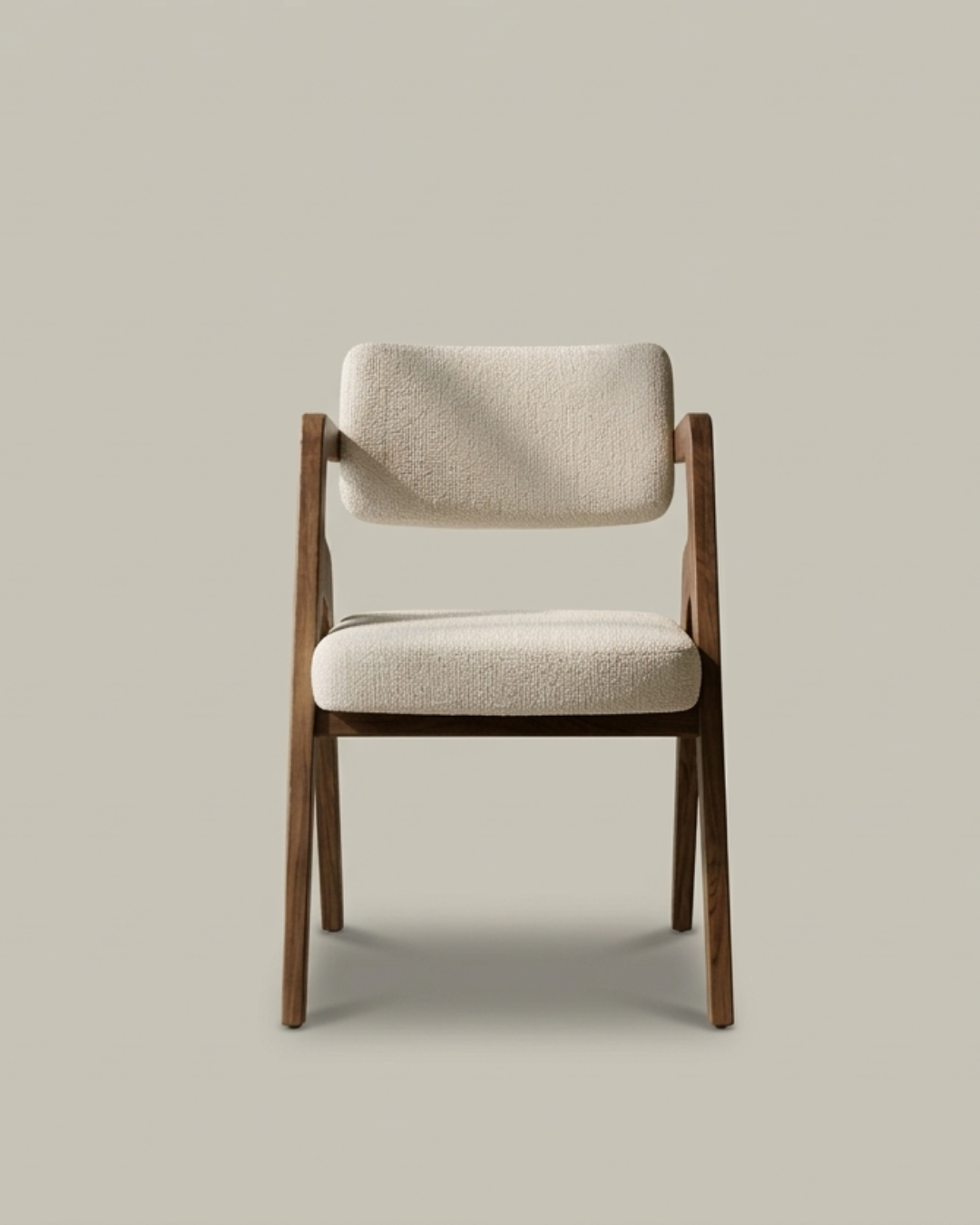 Natural Wood Upholstered Accent Chair