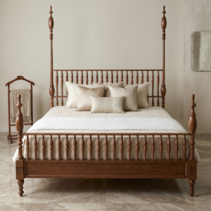 Heritage Bed | Solid Wood Spindle Bed  by nest living